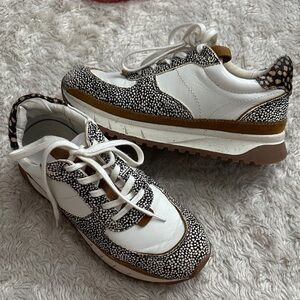 Madewell Deer Patterned Athletic Leather Cowhair Sneakers
